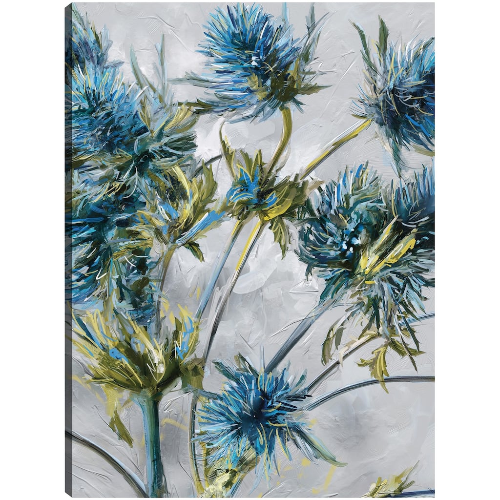 Indigo Blooms By Studio Arts Canvas Art Print