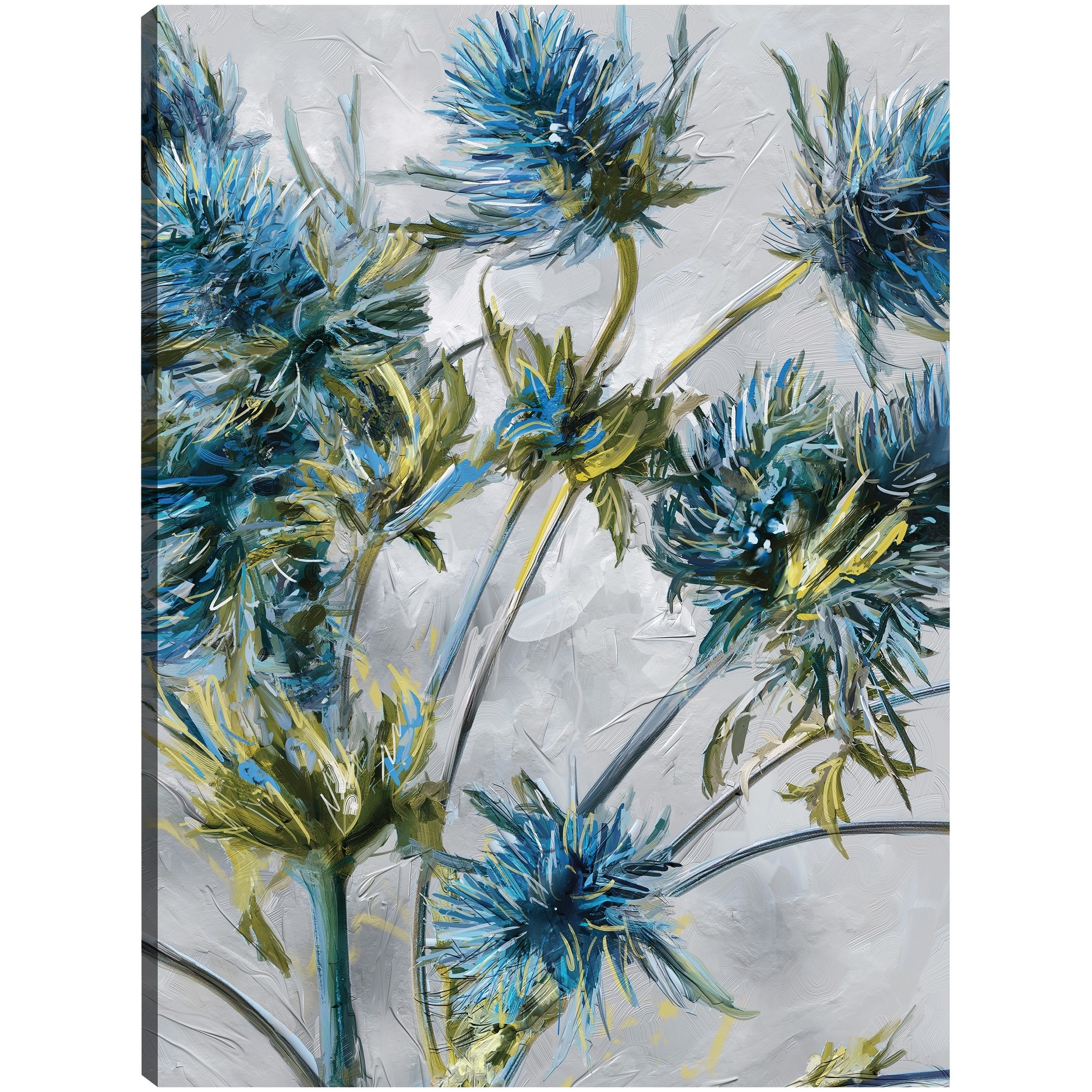 Indigo Blooms By Studio Arts Canvas Art Print