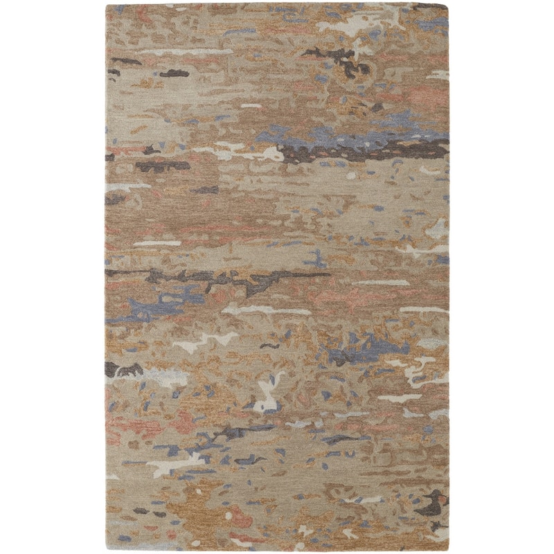 Sofak Abstract Stain Resistant Area Rug By HomeRoots - 4' x 6'