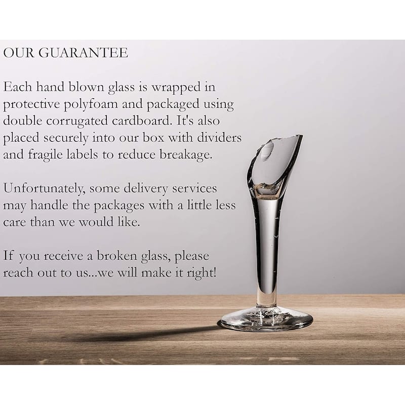 Dos Sueños Mexican Hand Blown Glass – Set of 4 Hand Blown Stemless Blue Rim Margarita Glasses (14oz)