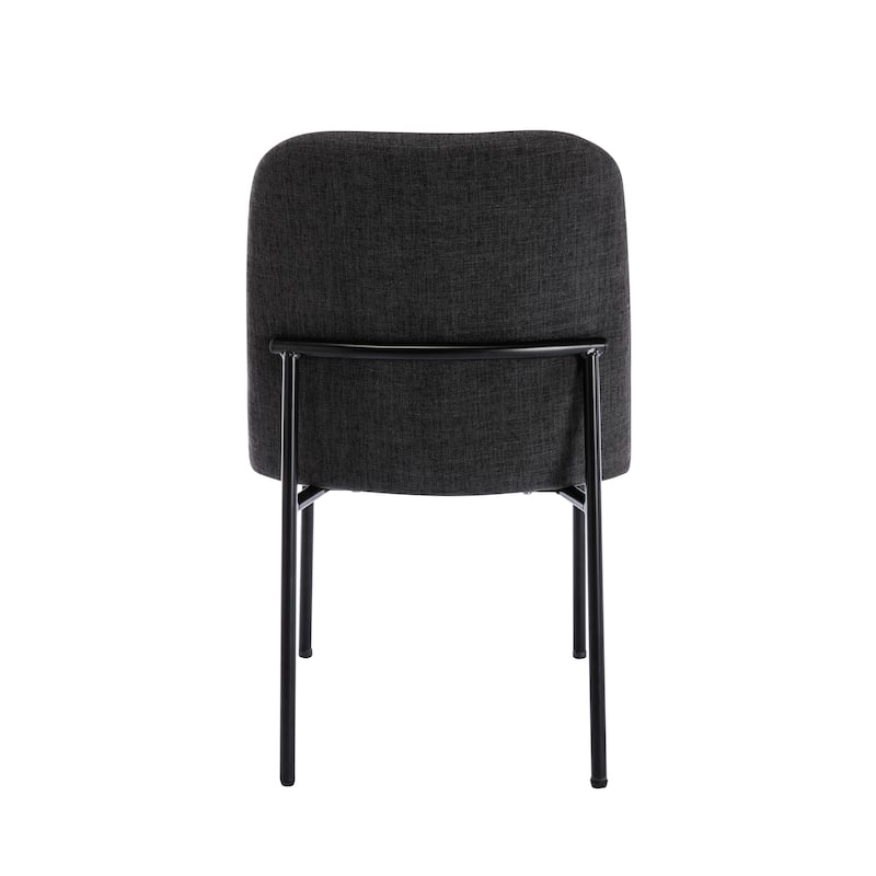 Porthos Home Lyra Fabric Upholstered Dining Chairs with Iron Legs, Set of 2