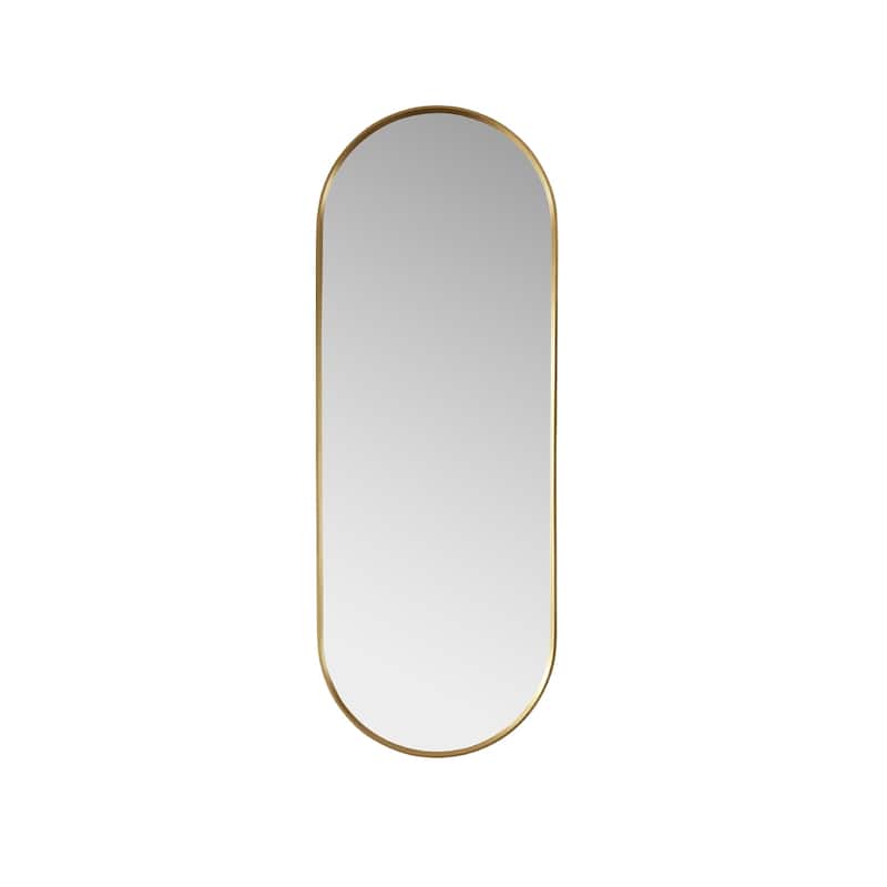 Vinnova Luarca 18 in. W x 48 in. H Oval Metal Wall Mirror