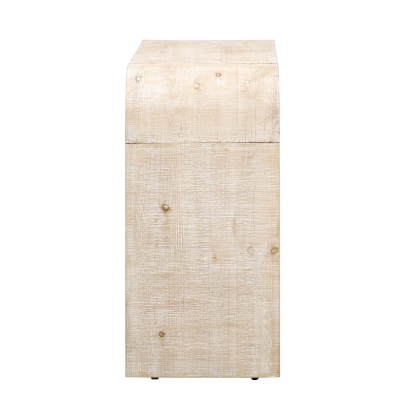 Retro Minimalist Curved Sideboard with Gold Handles and Adjustable Dividers