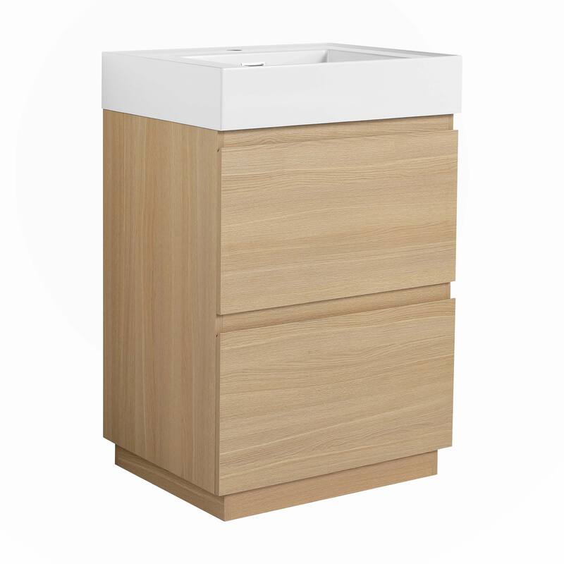 24" Bathroom Vanities with Single Sink Combo,Engineering wood