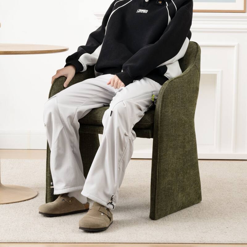 19" Seat Height Upholstered Fabric Dining Armchair (Set of 4)