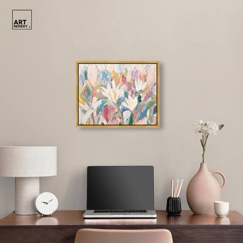 Morning Mist Bloom I Canvas by Art Remedy
