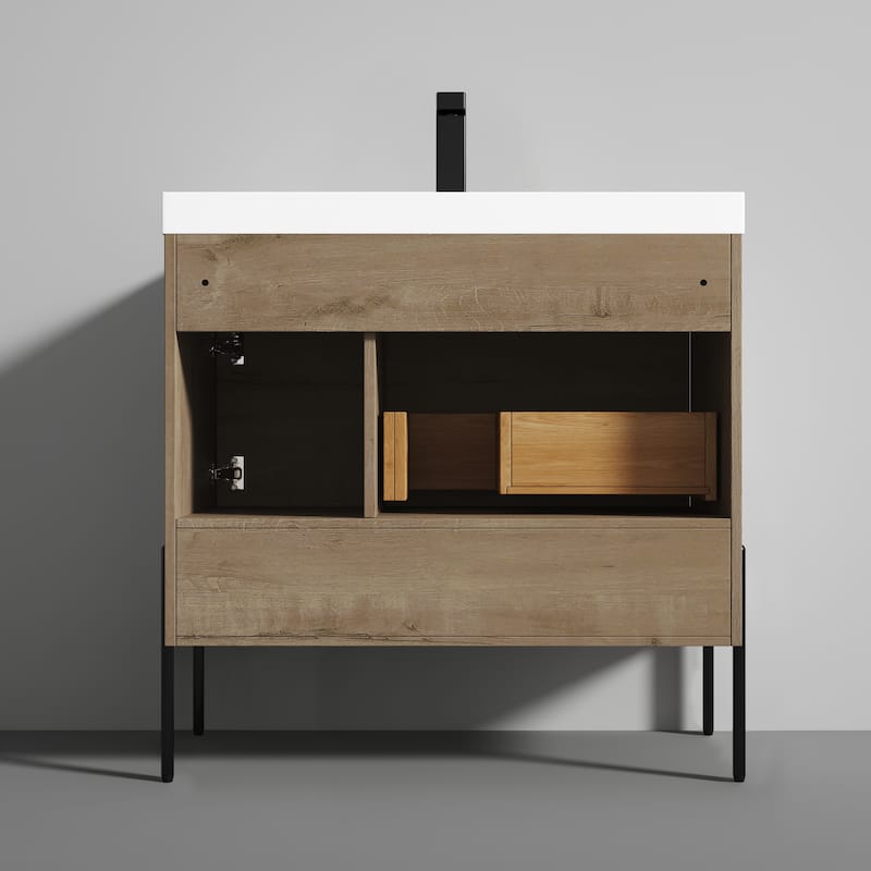 Blossom Turin 36 Inch Freestanding Bathroom Vanity with Acrylic Sink