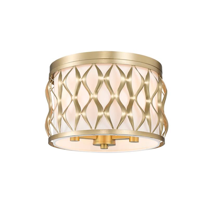 Z-Lite 1948F12 Harden 3 Light 13" Wide Flush Mount Drum Ceiling