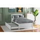 preview thumbnail 3 of 8, Twin Size Wood Platform Bed with Trundle for Efficient Space Use and Elegant Bedroom Design