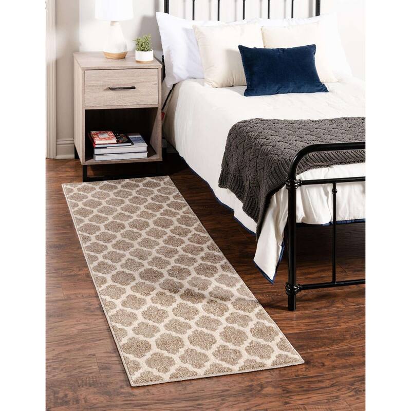 Contemporary Akiva Collection Area Rug - 2'7"x10' - Tan