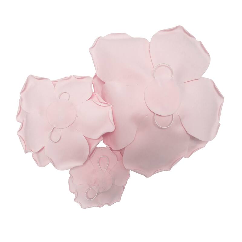 Set of 3 Large Foam Rose Flower Wall Decor Backdrop Art Crafts