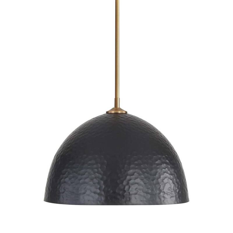 Golden Lighting 6950-L MBS Shepard 16" Wide Pendant - Modern Brass / Matte Black