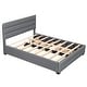 preview thumbnail 28 of 30, Modern and Timeless Queen Upholstered Platform Bed with Twin Size Trundle and Two Drawers,Sturdy Frame