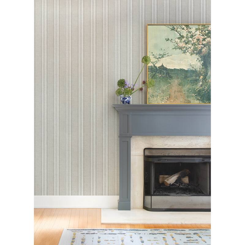 A-Street Prints Ayanna Neutral Striped Wallpaper