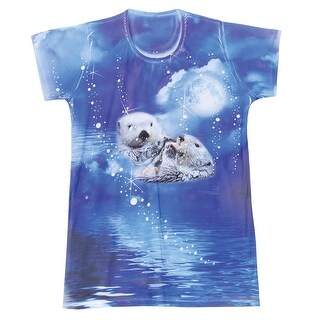 Shop What On Earth Women S Otter T Shirt Top Blue Animal Tee