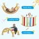 preview thumbnail 5 of 6, GIMMYFIVE 3 in 1 Wooden Climbing Toys,Kids Indoor Gym Playset, 3-Sided Wooden Triangle Climber with Climbing Net,Sliding Ramp