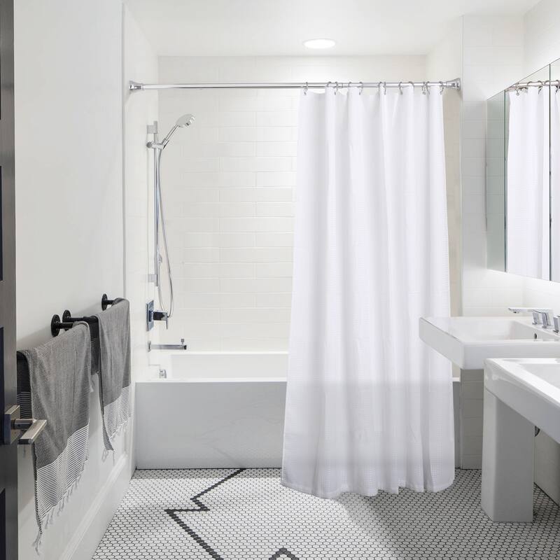 Utopia Alley Shower Eternity Curtain Rings, Rustproof Zinc Shower Rings, set of 12 - Polished Chrome