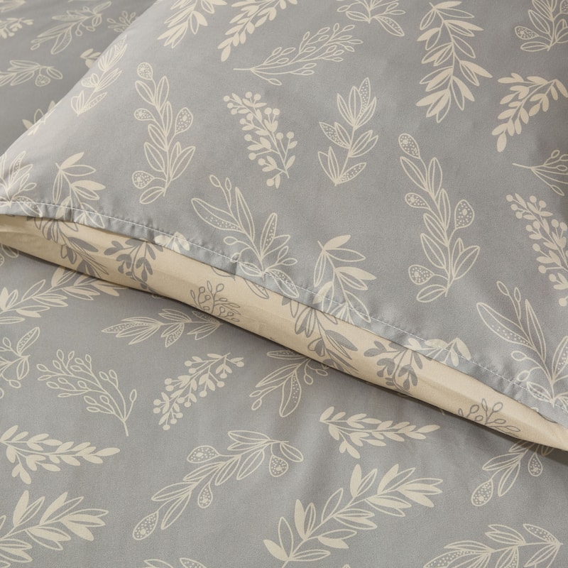 Empyrean 3PC Reversible Botanical Printed Comforter Bedding Set