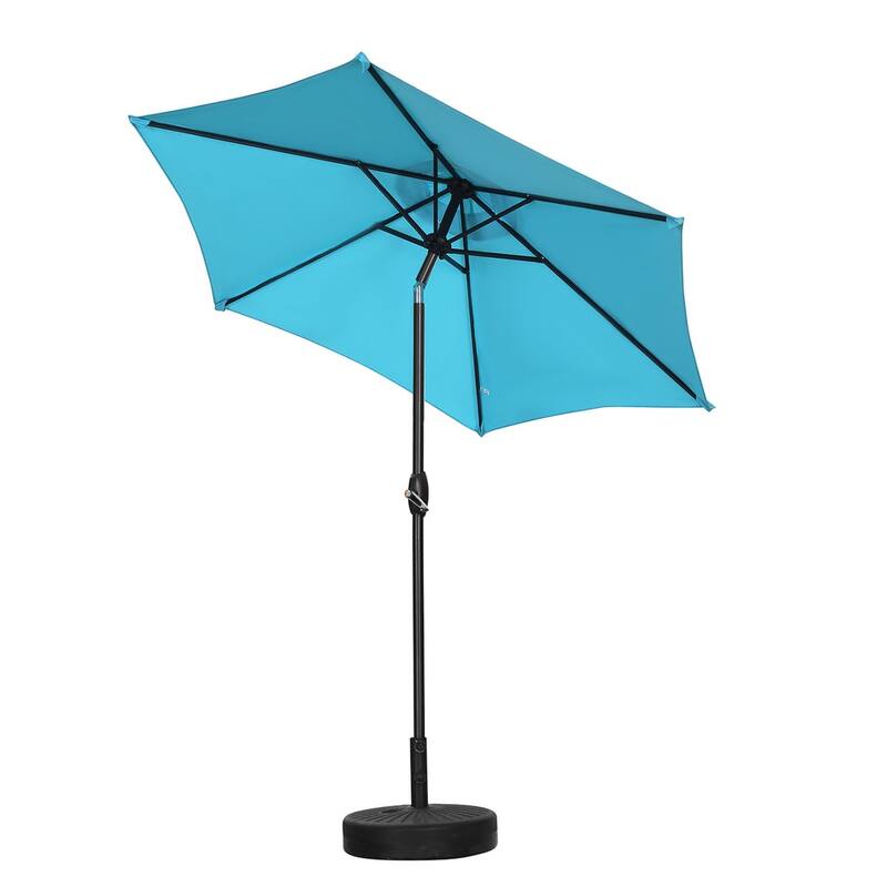 Zenova 9ft PushButton Tilt & Crank Patio Outdoor Patio umbrella On
