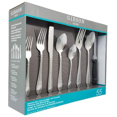 Uppingham Elite 55 Piece Ornate Handle Service For 8 Silverware Set