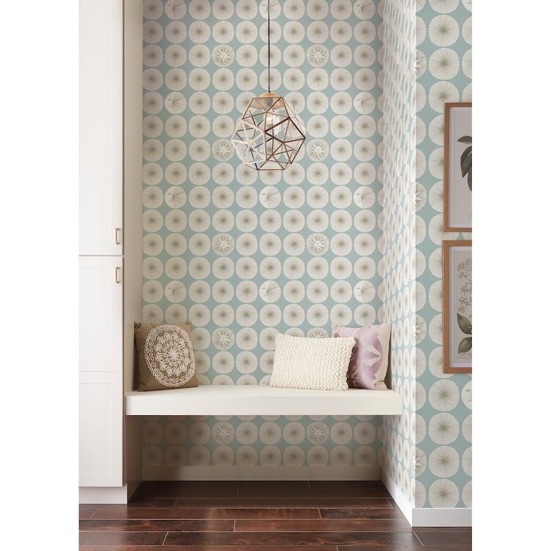 Irvine 20' L x 20.5" W Starburst Peel and Stick Wallpaper