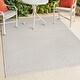 preview thumbnail 4 of 23, JONATHAN Y Sofia High-Low Modern Minimalist Checkered Monotone Ivory/Cream Indoor/Outdoor Rug