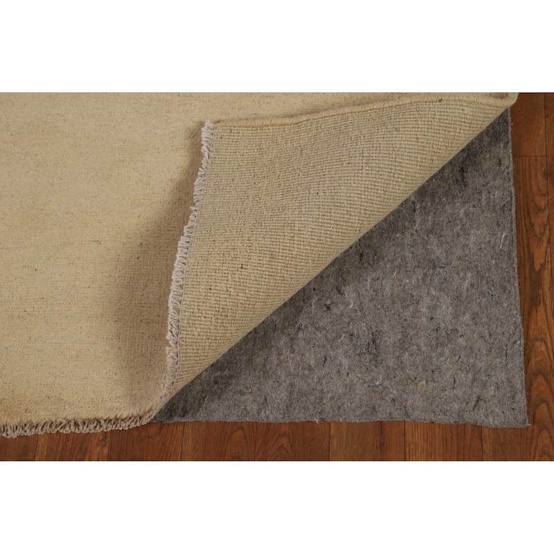 Solid Modern Gabbeh Oriental Foyer Rug Handmade Wool Carpet - 3'5"x 6'5"