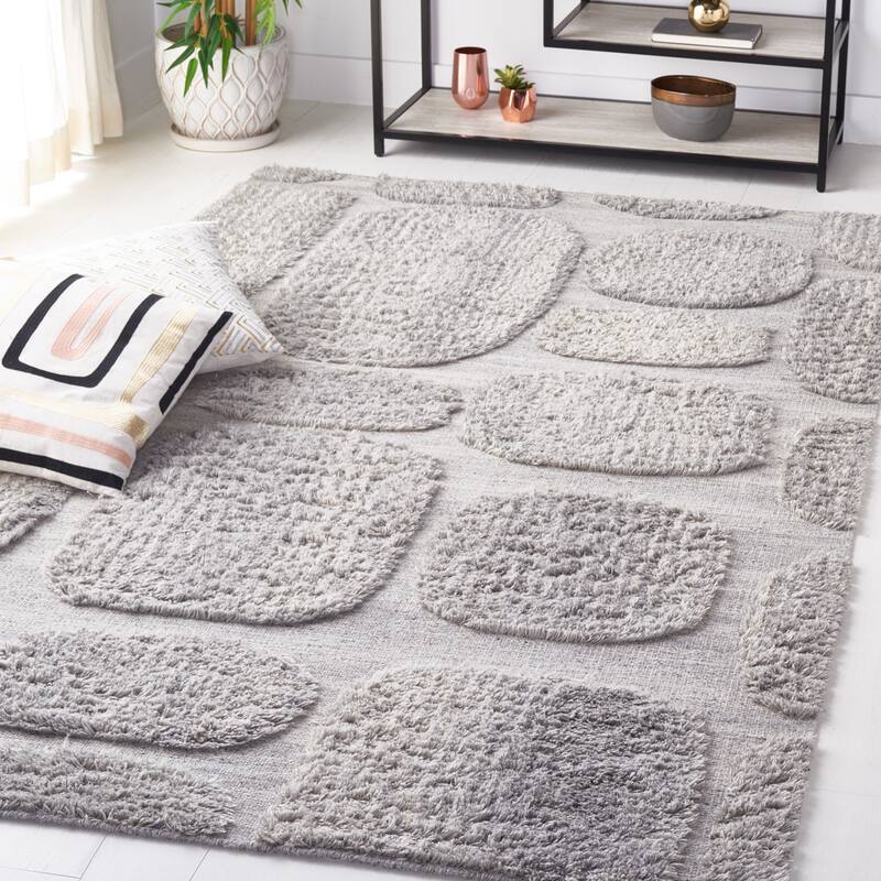 SAFAVIEH Handmade Manhattan Bernice Modern Wool Rug - 6' x 9' - Grey