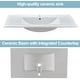 preview thumbnail 1 of 7, 32"36" in. W x 18.3in. D Classic Rectangular Integrated Ceramic Bath Basin Sink Vanity Top