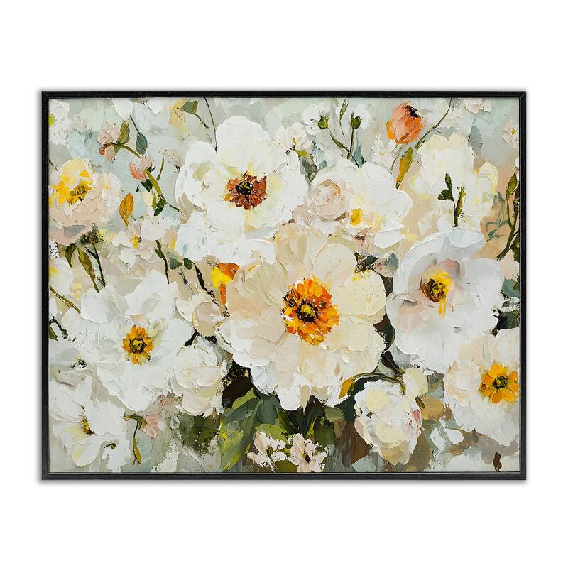 Stupell Porcelain Flowers Bundle Framed Giclee Art Design By Franklyn Gregory - 30 x 24 - Black