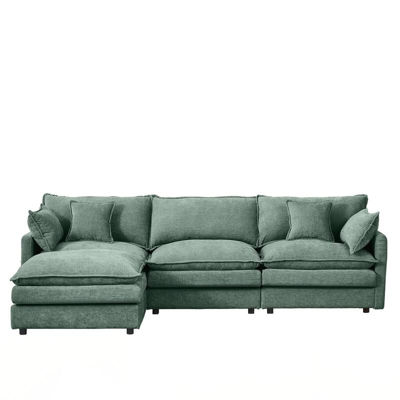 Modular Sectional Sofa, 102 Inch L Shaped Couch Set for Living Room