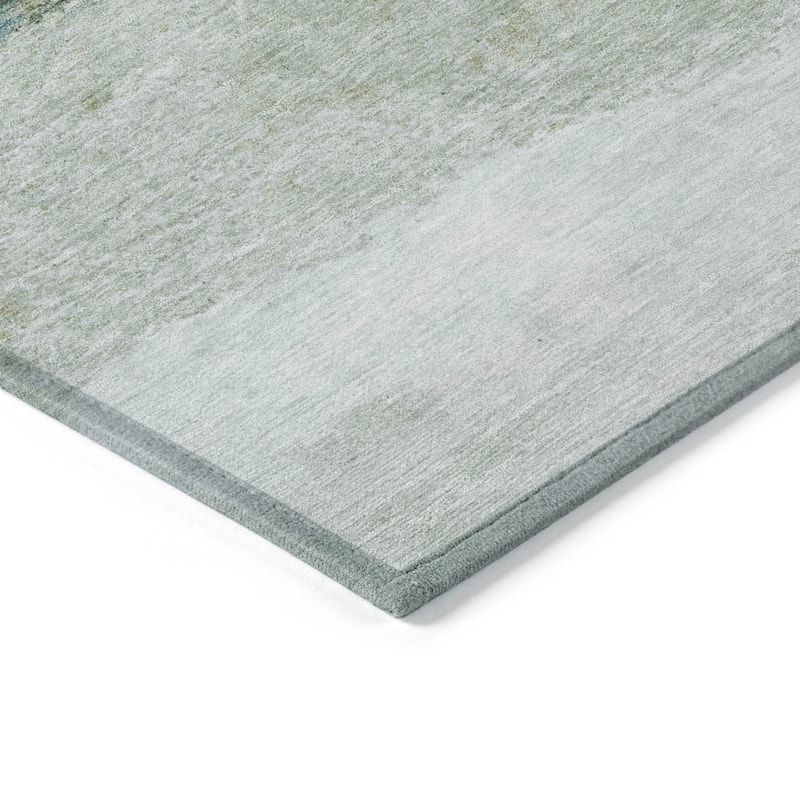 Machine Washable Indoor/Outdoor Watercolor Ombre Chantille Rug
