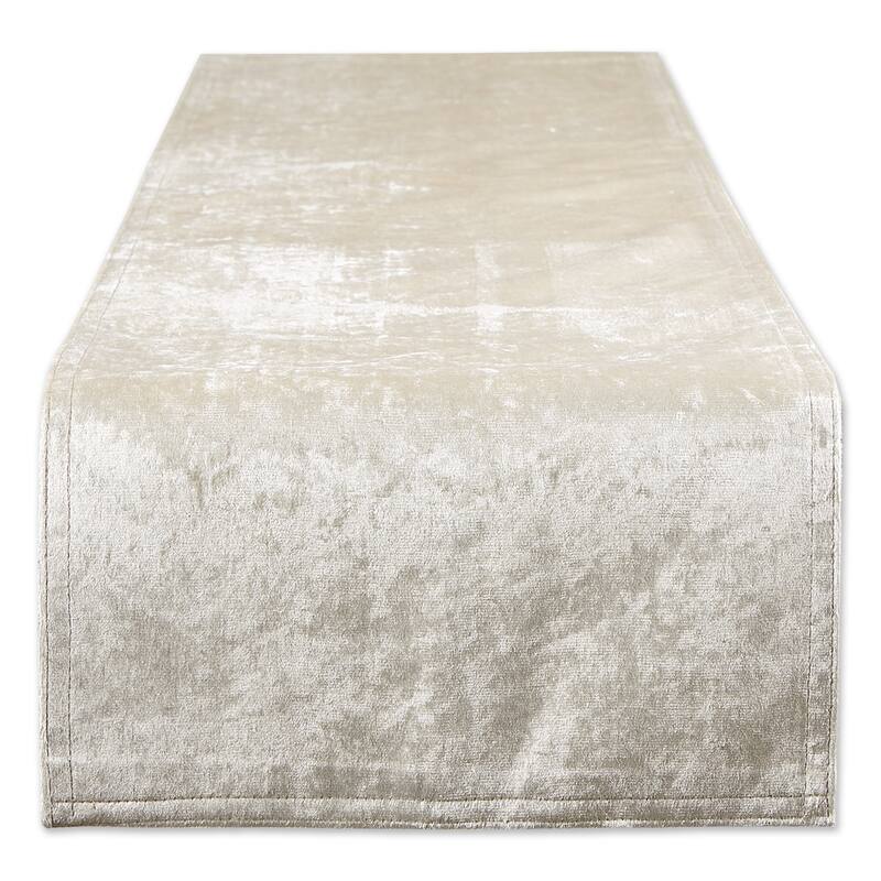 Velvet Rectangular Table Runner - 108" - Beige