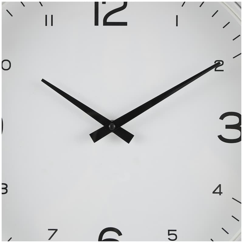 Wood Decorative Wall Clock with White Backing - Light Brown - Roche River Decor