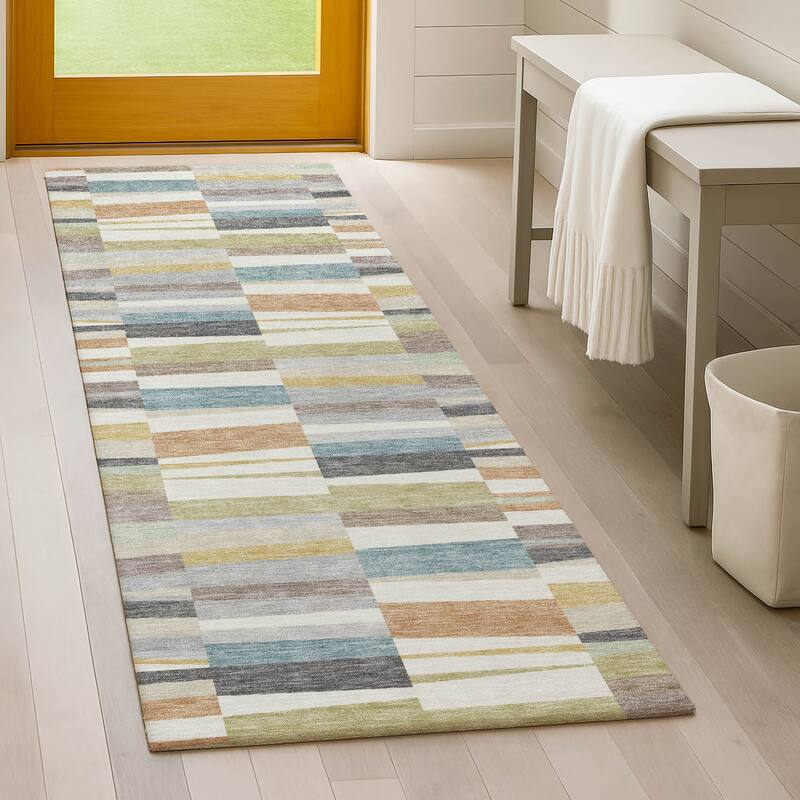 Machine Washable Indoor/ Outdoor Modern Antonito Chantille Rug