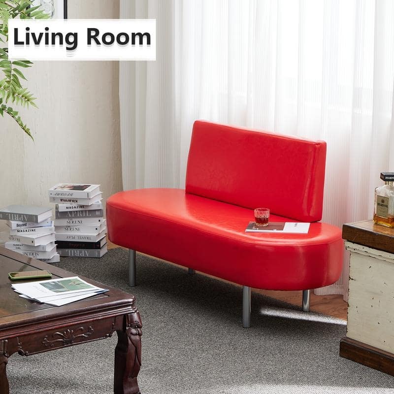 Waiting Room Benches with Backrest, PU leather