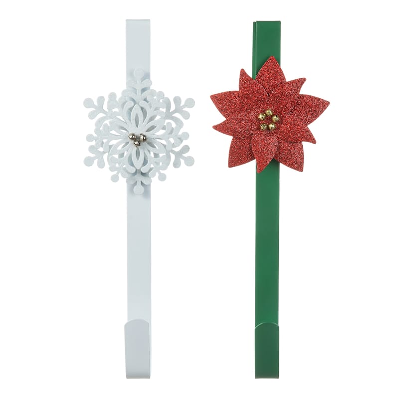 Glitzhome 25"H Artificial Christmas Flocked Berry, Ornament and Pinecone Ribbon Teardrop Door Hanging Decor