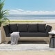 preview thumbnail 4 of 24, Ottavio Outdoor Daybed with Cushions by Christopher Knight Home