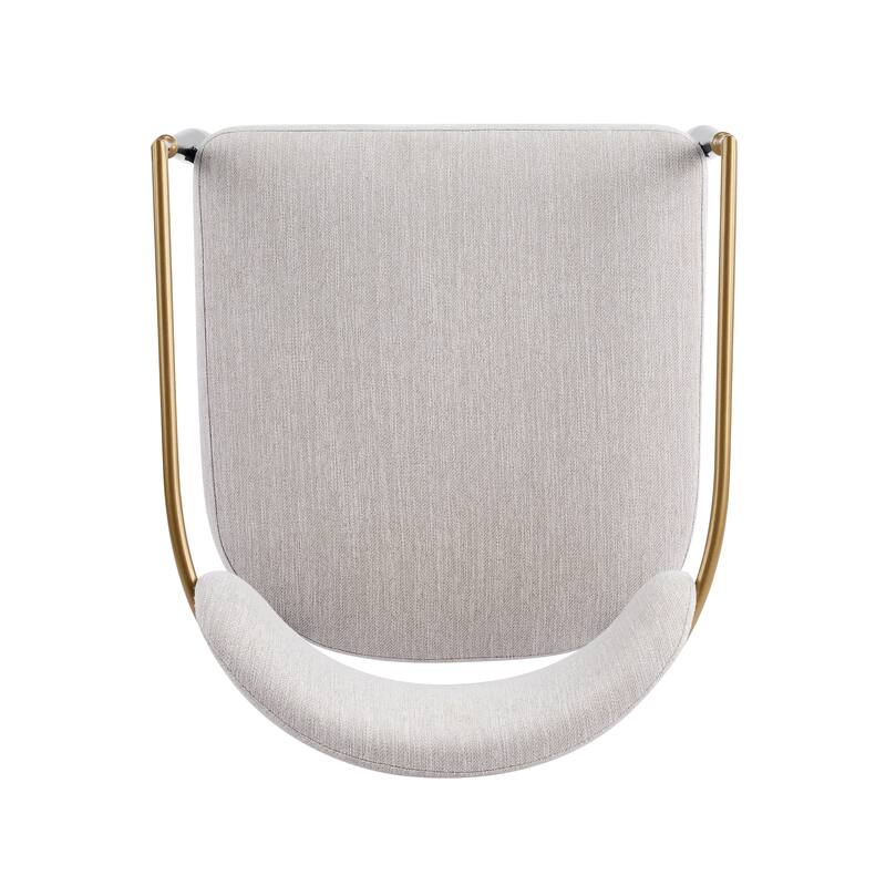 Christopher Knight Home - GlamCore Modern Upholstered Metal Base Dining Chairs with Gold Accents