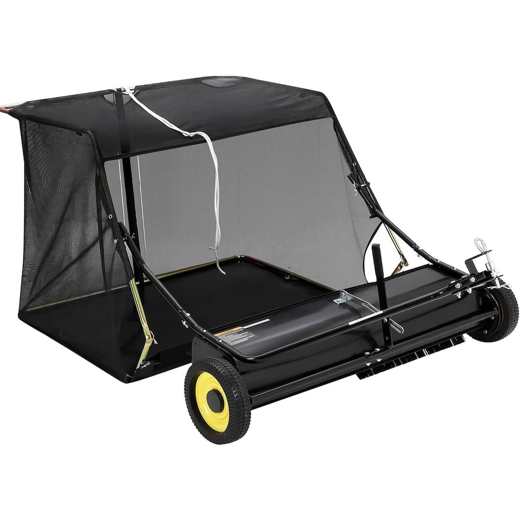 50" Tow-Behind Lawn Sweeper, Leaf & Grass Collector for Lawn Tractor ATV UTV - 50 inch