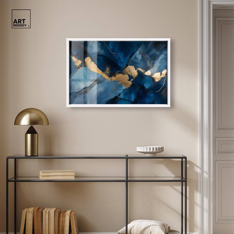 Dark Texture Golden Touch I Shadowbox by Art Remedy