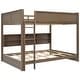 preview thumbnail 10 of 15, Brown Queen over Queen Size Solid Wood Bunk Bed with Storage Cabinets and USB Ports