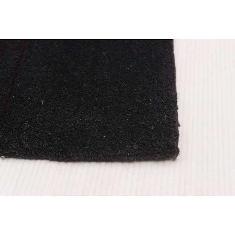 ECARPETGALLERY Hand-knotted Opulence Dark Purple Wool Rug - 11'6 x 11'2