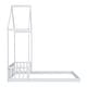 preview thumbnail 9 of 8, White Kids Bed Frame Full Size Safety Floor Bed
