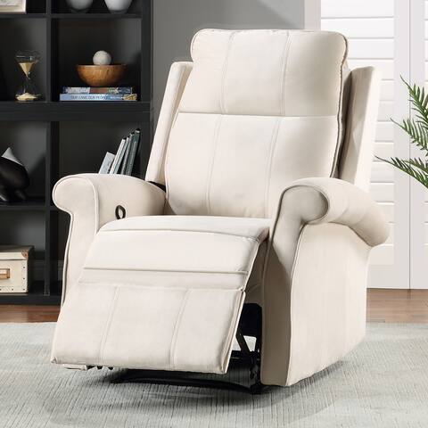Oversize Modern Upholstered Lounge Single Sofa, Ergonomic Living Room Recliner Chair, with Adjustable Footrest