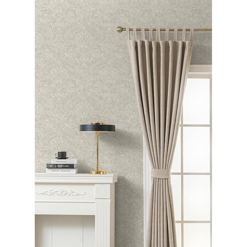 Seabrook Designs Twain Damask Unpasted Wallpaper