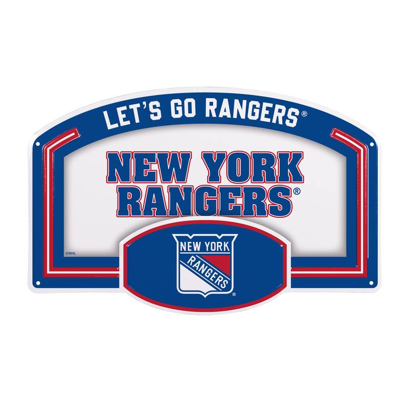 New York Rangers Embossed Steel Wall Sign, 11" x 17"