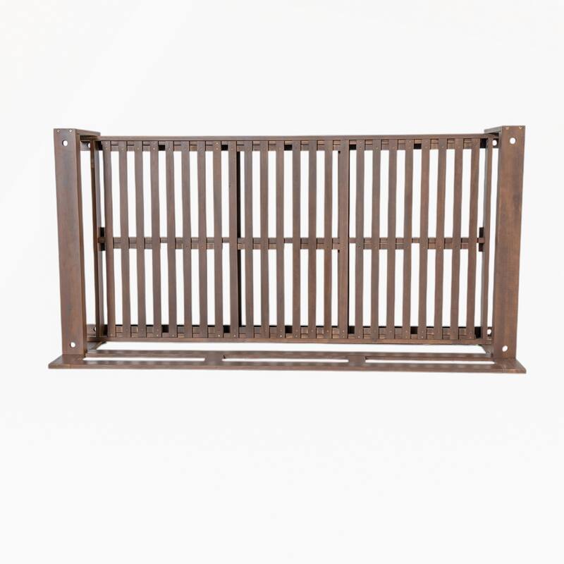 Patio Wooden Twin Size Porch Swing Daybed Frame with 4 Hanging Ropes for Backyard and Outdoor Use
