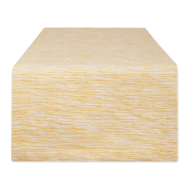 Tonal Recycled Cotton Slubby Rib Table Runner - 14x108" - Honey Gold