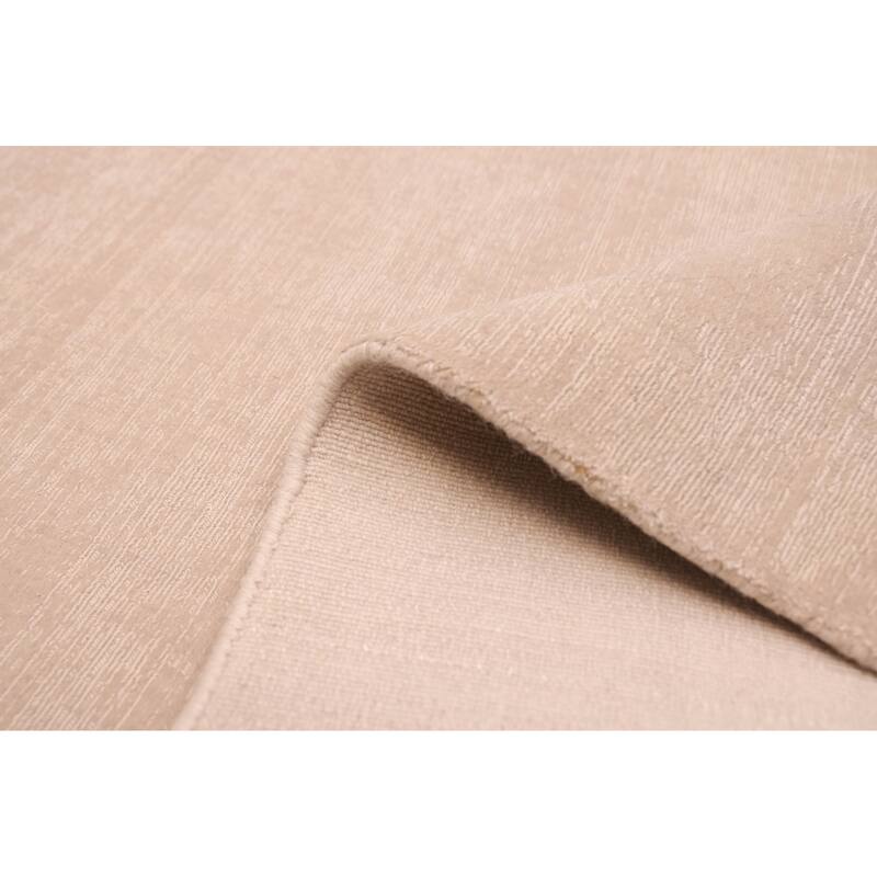 ECARPETGALLERY Hand Loomed Kashkuli Gabbeh Light Khaki Wool Rug - 7'9 x 9'10